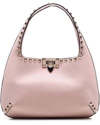 Valentino Garavani Rockstud Small Hobo Bag - Pink