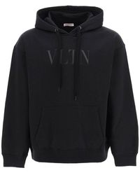 Valentino - Vltn Logo Printed Drawstring Hoodie - Lyst