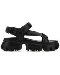 Prada Rubber Logo Chunky-sole Fisherman Sandals in Pink | Lyst