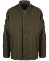 Stone Island Shadow Project - Logo Patch Button-up Jacket - Lyst