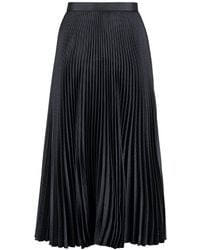 Prada - Pleated High-waist Midi Skirt - Lyst