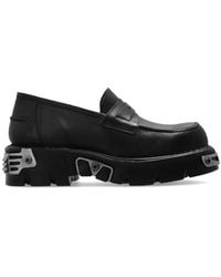 Vetements - Logo Embossed Square Toe Loafers - Lyst