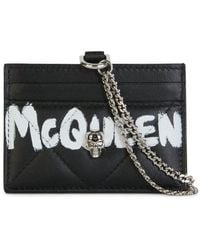 Alexander McQueen - Logo Printed Quilted Cardholder - Lyst