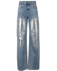 DARKPARK - Rip Detailed Wide Leg Jeans - Lyst
