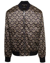 Dolce & Gabbana - Nylon Jacket With All-over Dg Logo Print - Lyst