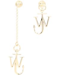 JW Anderson Anchor Asymmetric Earrings - Metallic