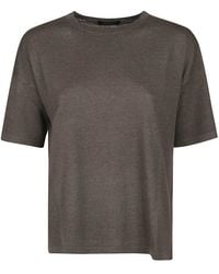 Aragona - Crew Neck Short Sleeve Top - Lyst