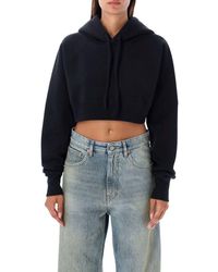 MM6 by Maison Martin Margiela - Cropped Hoodie - Lyst