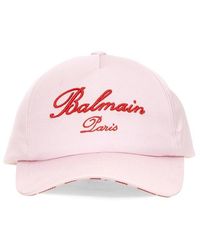 Balmain - Signature Embroidered Baseball Cap - Lyst