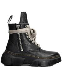 Rick Owens - Round Toe Lace-up Boots - Lyst