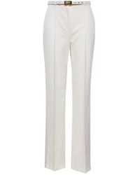 Elisabetta Franchi - High-waisted Belted Trousers - Lyst