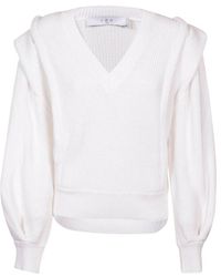 IRO - V-neck Knitted Sweater - Lyst