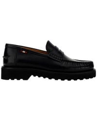 Bally - Noah Round Toe Loafers - Lyst