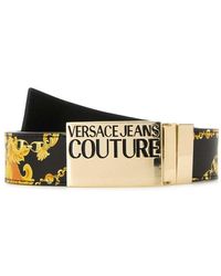 Versace - Chain Couture Print Buckle Belt - Lyst