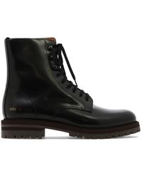 Common Projects - Zip Detail Combat Boots - Lyst