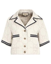 Gucci - Cotton-linen Blend Jacket - Lyst