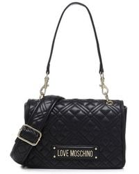 Moschino - Shoulder Bag With Quilted Logo - Lyst