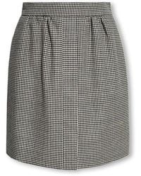 Max Mara Wool A-Line Skirt in Black | Lyst