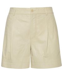 P.A.R.O.S.H. - Beige Leather Shorts - Lyst
