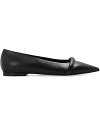 Furla - Logo Plaque Pointed Toe Flat Shoes - Lyst