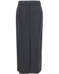 Brunello Cucinelli - Pleat Long Pencil Skirt - Lyst