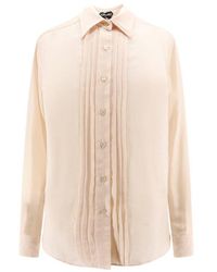 Tom Ford - Pleated Long-sleeved Shirt - Lyst