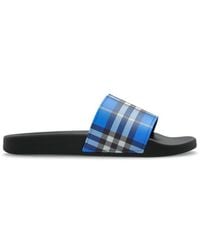 Burberry - Checkered Flip-Flops - Lyst