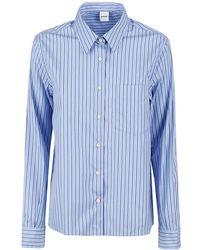 Aspesi - Striped Buttoned Shirt - Lyst