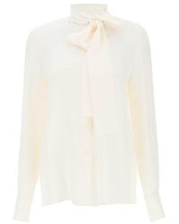 Valentino Silk Georgette Shirt - White