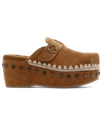 Mou - Stud Embellished Clogs - Lyst