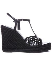 Sergio Rossi - Buckle Detailed Wedge Sandals - Lyst