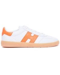 Hogan - Cool Round Toe Lace-Up Sneakers - Lyst