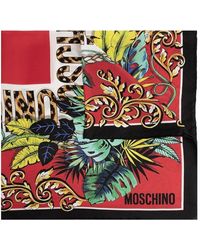 Moschino - Printed Silk Scarf, - Lyst