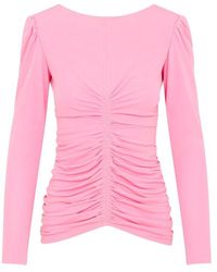 Givenchy - Ruched Top In Crepe - Lyst