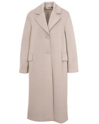 Max Mara - Buttoned Long-sleeved Coat - Lyst