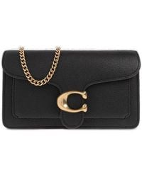 COACH - Leather Logo Chained Clutch Bag. - Lyst
