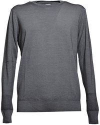 Aspesi - Charcoal Wool Crewneck Sweater - Lyst