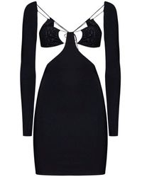 Amazuìn - Vera Embellished Open Back Mini Dress - Lyst