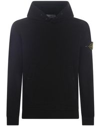Stone Island - Logo Patch Long-sleeved Hoodie - Lyst