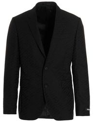 Versace - Logo Blazer Jacket - Lyst