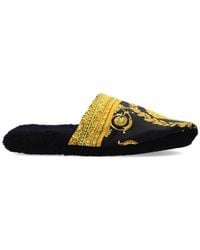 Versace - Medusa Printed Flat Slippers - Lyst