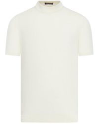 Roberto Collina - Mock-neck Knit T-shirt - Lyst