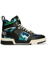 Moschino - High-top Lace-up Sneakers - Lyst