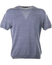 Tagliatore - Short-sleeved Fine-knit T-shirt - Lyst