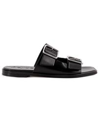 Aeyde Tonya Leather Double Strap Sandals | Lyst
