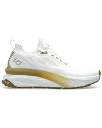 EA7 - Logo-Printed Lace-Up Sneakers - Lyst