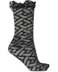 Versace Frilled Socks - Black
