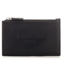 Balenciaga - Logo Embossed Zipped Card Holder - Lyst