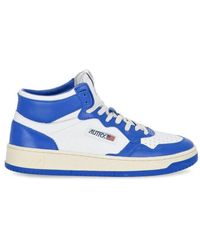 Autry - Colourblock Hight-Top Lace-Up Sneakers - Lyst