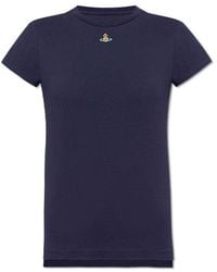 Vivienne Westwood - Orb Logo-embroidered Crewneck T-shirt - Lyst